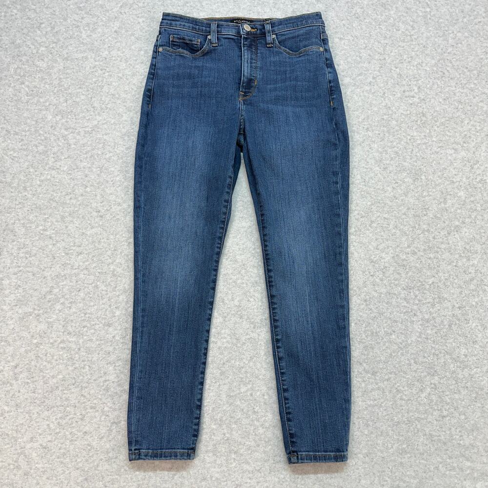 Banana Republic Premium Denim Hi-Rise Skinny Jeans WMNS 2RS Blue Med Wash Denim